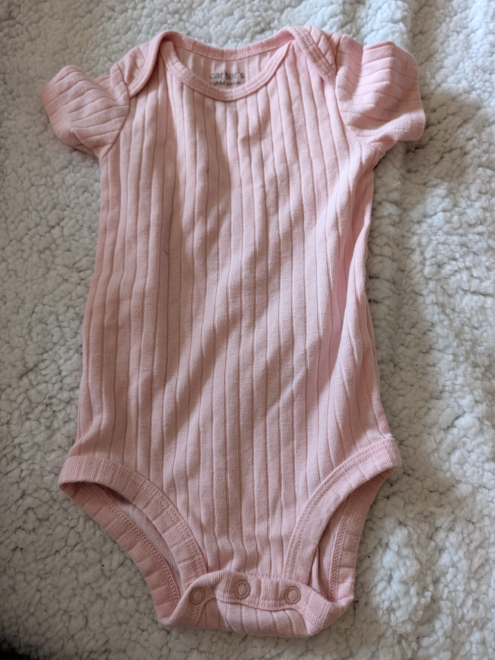 Carter's Light Pink Ribbed Baby Bodysuit One-Piece